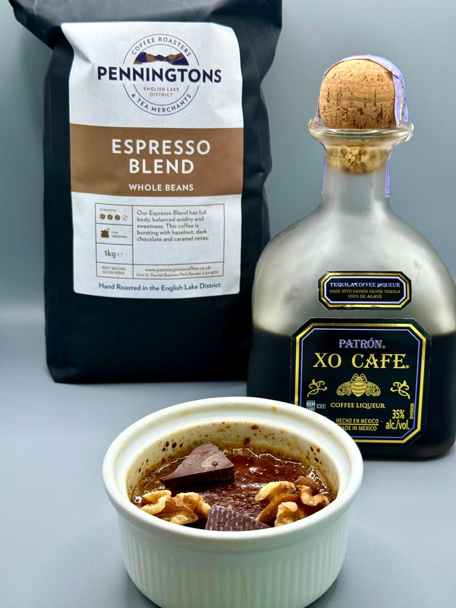 A sweet way to end the week!  <a href="/penningtons_ltd/">Penningtons Tea and Coffee Ltd ™️</a> coffee creme brulee with a cheeky <a href="/Patron/">Patrón Tequila</a> coffee tequila on the side 🥰