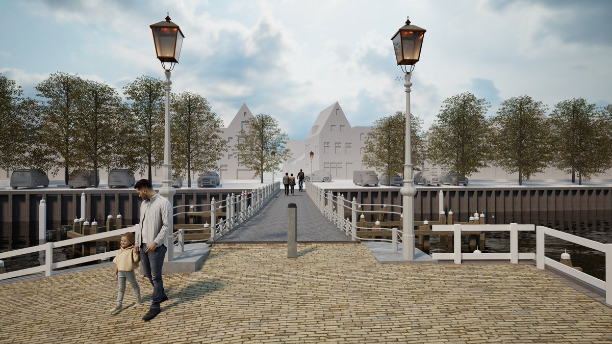 De monumentale Raadhuisbrug in Harlingen wordt gerestaureerd.
Penta Architecten heeft op basis van historisch onderzoek en in overleg met de Rijksdienst voor Cultureel Erfgoed advies uitgebracht over de kleurkeuze. 
De brug is gemodelleerd om diverse kleuren in beeld te brengen.