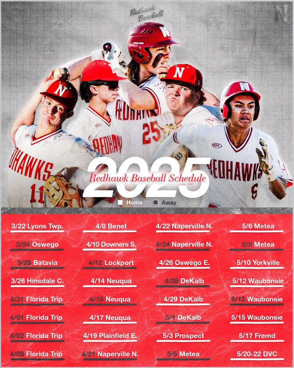 Our 2025 schedule. 🔴🦅⚾️