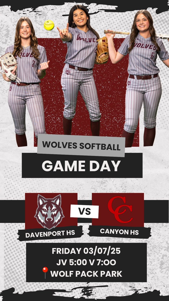 Davenport High School Softball (@dhswolves_sb) on Twitter photo Come watch the Wolves take on Canyon HS in their last preseason game before district! <a href="/DavenportWolves/">DHS Wolves Athletics</a> 🐺🥎 Come watch the Wolves take on Canyon HS in their last preseason game before district! <a href="/DavenportWolves/">DHS Wolves Athletics</a> 🐺🥎