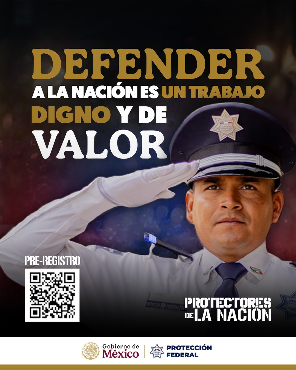 spf_sspc's tweet photo. 🚨México necesita defensores como tú.
Únete a los #ProtectoresDeLaNación 💪
Regístrate en:
🌐https://t.co/wL6Slw6Y4A #OrgulloSPF https://t.co/KruNz7Aa3j
