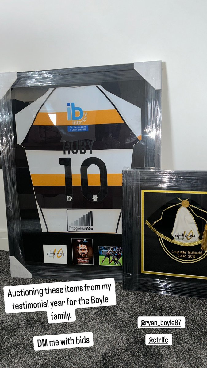 Cthuby10's tweet image. Afternoon all,
Im putting these items up for auction for the Boyle family to help raise as much money as possible for Katie. 
2 items are from my testimonial at Castleford Tigers in 2012-2013. This is my playing shirt from the game against Halifax, DM to bid