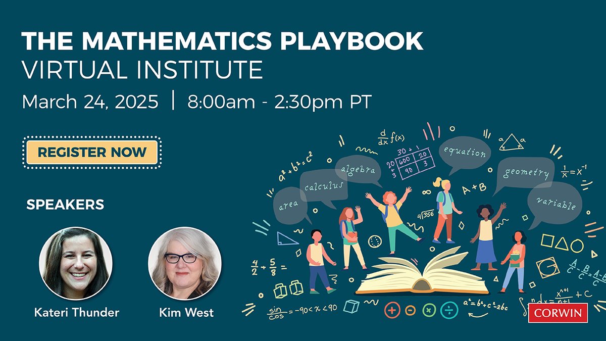 CorwinPress's tweet image. 🔢 Unlock your students' full potential in math! Join the Mathematics Playbook Institute to explore strategies for fostering math identity, rigorous learning, and meaningful discourse. Register now at ow.ly/JEaR50VblYY
#corwininstitutes #k12 #education #mathematics