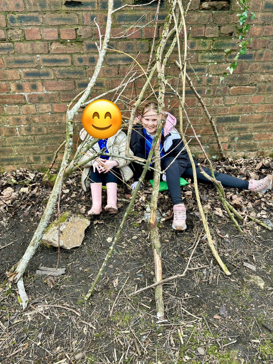 Anto_P5's tweet photo. For outdoor learning, we built a shelter using natural resources https://t.co/jjHmMZ4IA3