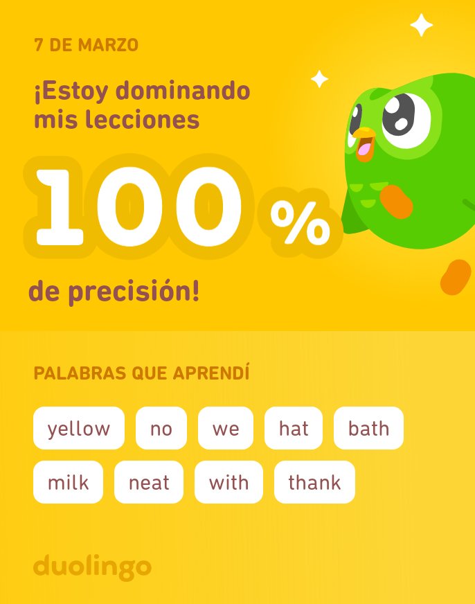 AmadoBethuel's tweet photo. ¡Estoy aprendiendo inglés en Duolingo! Es gratis, divertido y efectivo. https://t.co/ItYwUT6zo3