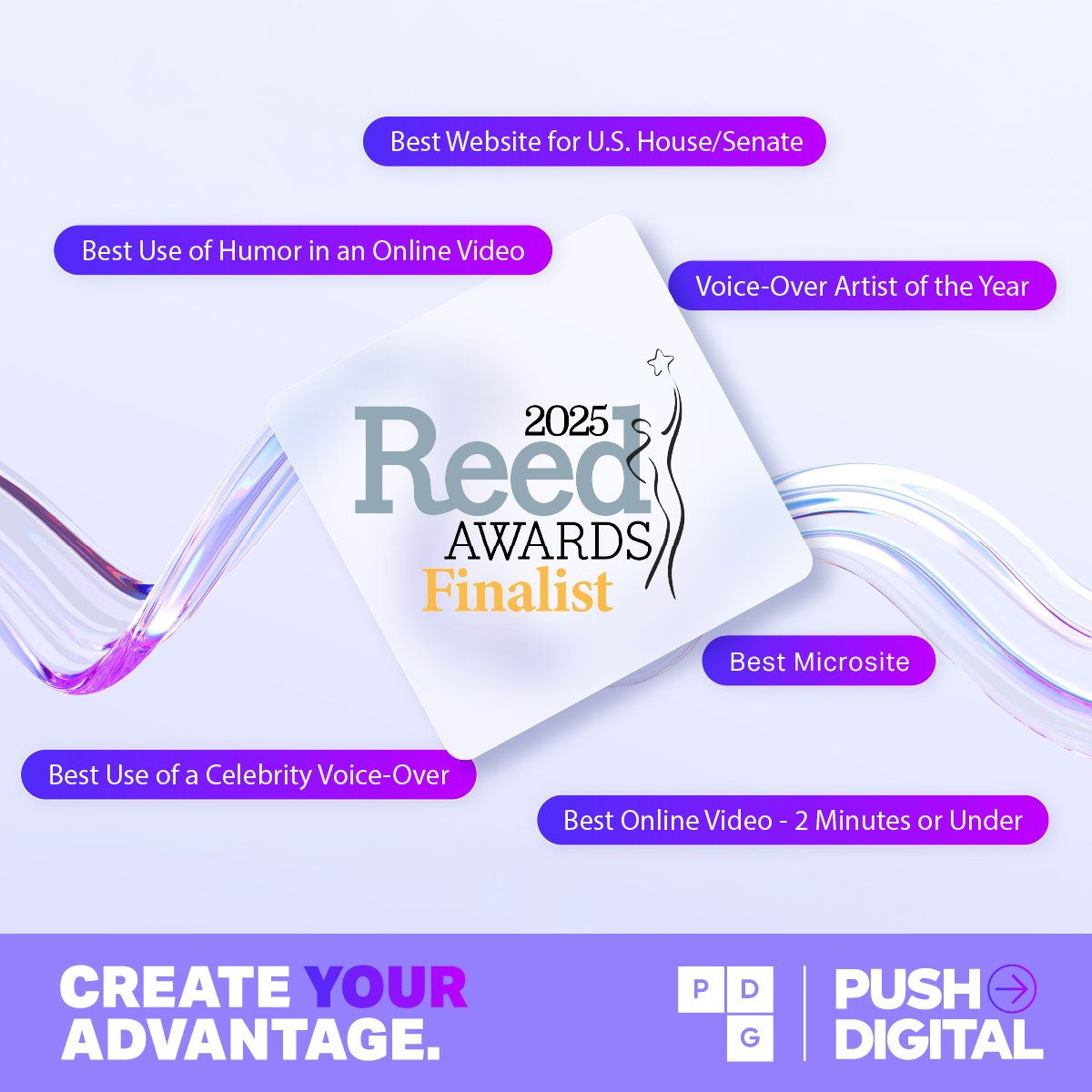 pushdigital's tweet image. Push Digital is a Reed Awards Finalist for multiple categories—spanning video production, web design, branding, and voice-overs. Grateful for our clients & talented team for making it happen! On to the finals! 🏆 #ReedAwards #DigitalExperts