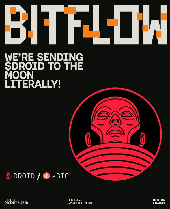 🚀 $DROID Liquidity Pool Reaches New heights! 🚀

🔥 Over 36M DROID and sBTC totaling $40K+ TVL in just days!

💸 Bitflow opted out of protocol fees and it's sending it ALL to the moon - yes literally!

🌑 First deflationary asset — 20% of $DROID fees are literally going