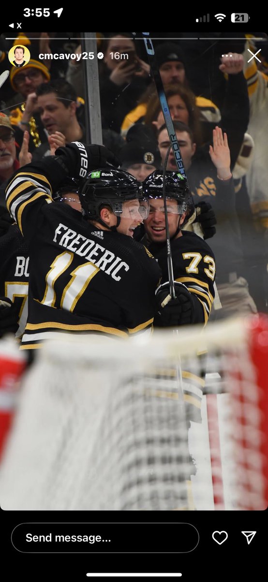 lalalalaurrrren's tweet image. From Charlie McAvoy’s Instagram: photos with him, Trent Frederic, Charlie Coyle, Brandon Carlo and Brad Marchand.