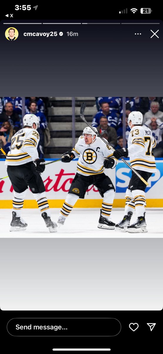 lalalalaurrrren's tweet image. From Charlie McAvoy’s Instagram: photos with him, Trent Frederic, Charlie Coyle, Brandon Carlo and Brad Marchand.