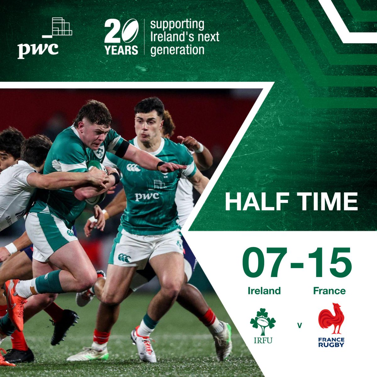 PwCIreland's tweet photo. ⏸️ We are back in Virgin Media Park! 

☘️ 7 - 15 🇫🇷

#FutureIsGreen https://t.co/ytlJnfgz96