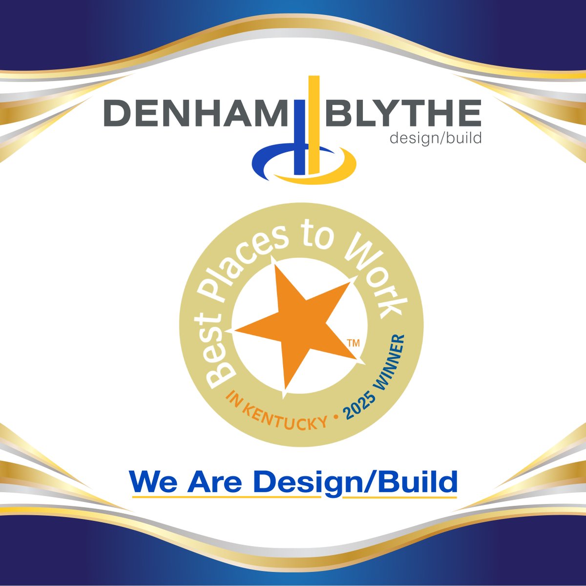 DenhamBlythe's tweet photo. WooHoo! We’ve just learned we’ve been named one of the 2025 Best Places to Work in Kentucky by the @KyChamber and @KYSHRM! Many thanks go to all our employees! #WeAreDesignBuild #bestplacestoworkinkentucky #TeamDB https://t.co/qe8JUrNXNx