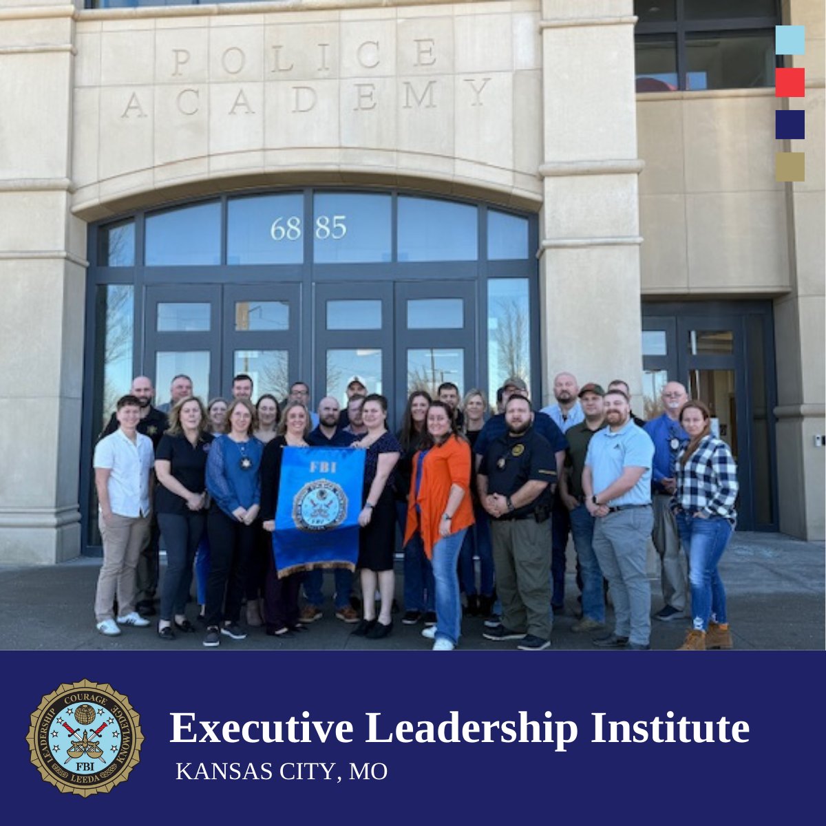 FBILEEDA's tweet photo. Congratulations to the Executive Leadership Institute graduates and the Trilogy Award recipients in Kansas City, MO! Thank you to Sheriff Will Akin and the Clay County Sheriff's Office for hosting this course! FBI-LEEDA instructor Sean Whent led this course. https://t.co/YilIuM7aHu