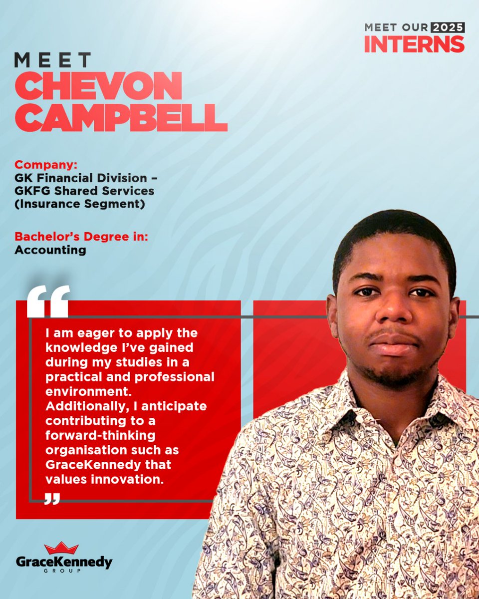 GraceKennedyGrp's tweet image. Meet our 2025 GK Interns! We&apos;re excited to have them on board and look forward to seeing them #UnlockingValue and #UnleashingGreatness across the GK Group!  #WeAreGraceKennedy