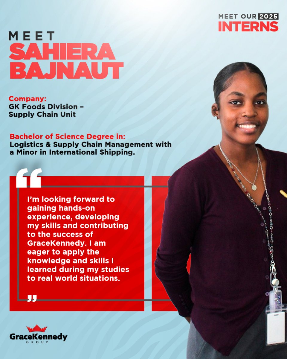 GraceKennedyGrp's tweet image. Meet our 2025 GK Interns! We&apos;re excited to have them on board and look forward to seeing them #UnlockingValue and #UnleashingGreatness across the GK Group!  #WeAreGraceKennedy