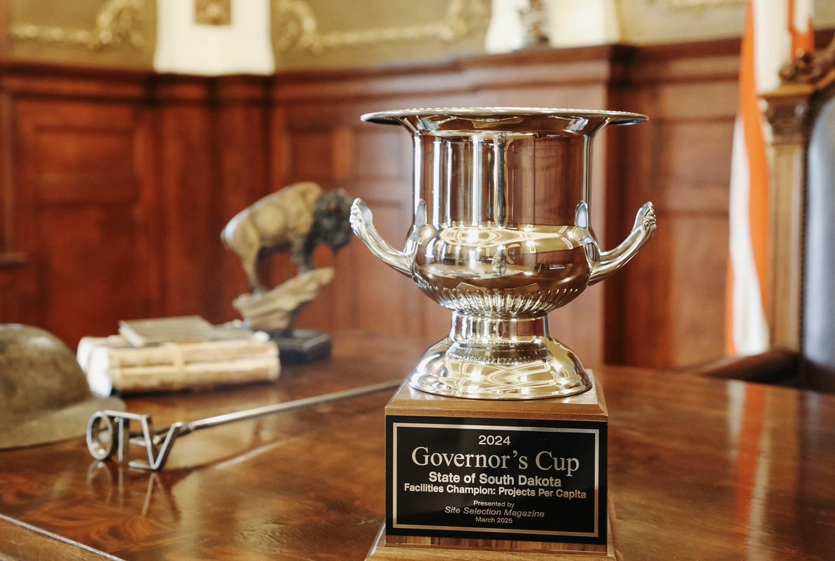 Governor Larry Rhoden (@govlarryrhoden) on Twitter photo The Governorās Cup is a tremendous testament that South Dakota is āOpen for Opportunity.ā
Credit goes to our <a href="/sdgoed/">South Dakota GOED</a>, @kristinoem, and the hard-working people of South Dakota who made this great honor possible. The Governorās Cup is a tremendous testament that South Dakota is āOpen for Opportunity.ā
Credit goes to our <a href="/sdgoed/">South Dakota GOED</a>, @kristinoem, and the hard-working people of South Dakota who made this great honor possible.