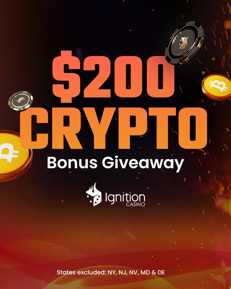 IgnitionCasino's tweet photo. 🚨 CRYPTO GIVEAWAY 🚨 

A $200 CRYPTO BONUS... 🤯

To enter this giveaway:

✅ Like this post
🔁 RT it
💬 Comment below with your current favorite slot game

Deadline is next Wed. One winner will be chosen from either X, IG, or FB!

#crypto $BTC #Bitcoin $ETH https://t.co/fVS1zqJ2H4