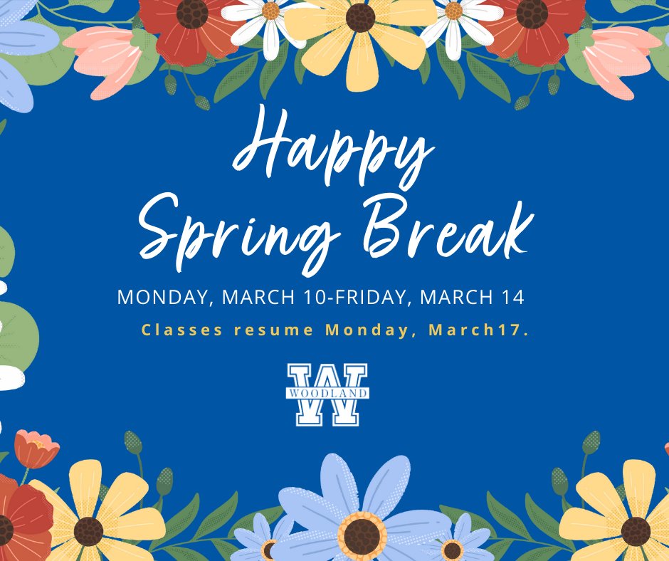 We hope you enjoy a fun and restful Spring Break next week! Classes resume Monday, March 17.