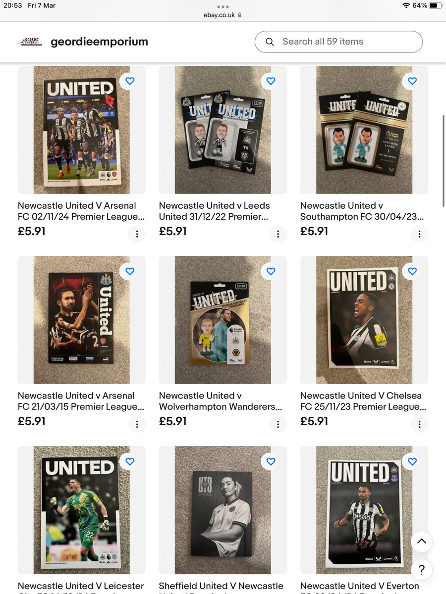 GeordieEmporium's tweet photo. Looking for a past seasons #NUFC programme?
100% 5 star reviews 🌟🌟🌟🌟🌟

Multiple seasons, hundreds of matches, home and away, all competitions - available on the below page 😍⚫️⚪️

https://t.co/Qj3740aNvn https://t.co/HUg6nHh9pY