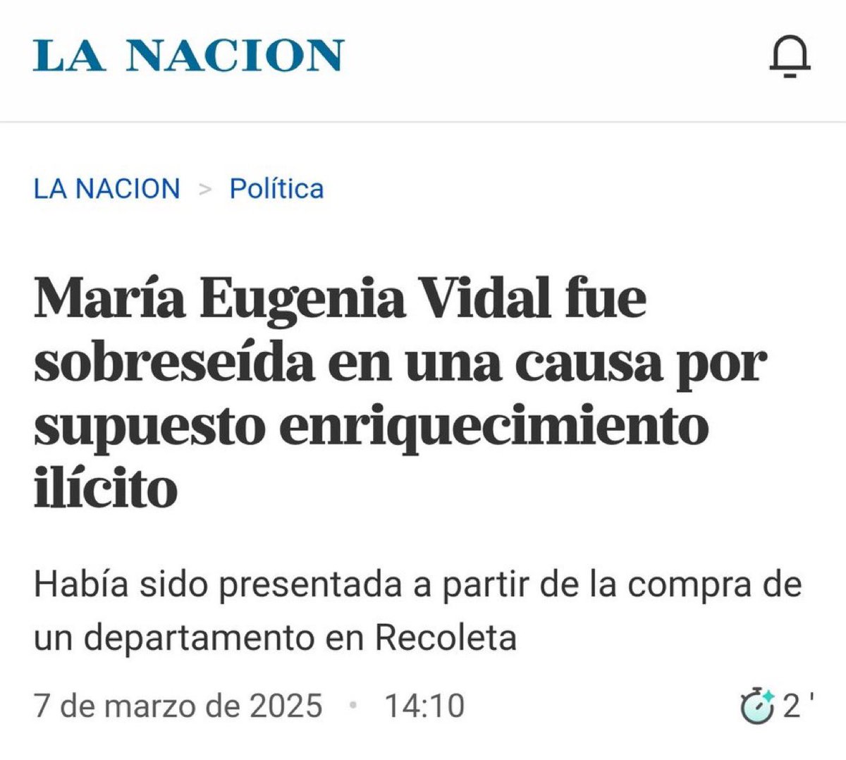 El kirchnerismo me inventó una causa y usó la AFIP militante para perseguirme. Finalmente ni ellos ni la justicia encontraron nada, y el fallo es claro: Fui sobreseída.

Trabajo desde los 20 años, mi patrimonio siempre fue público y quedó demostrado que esto fue una operación