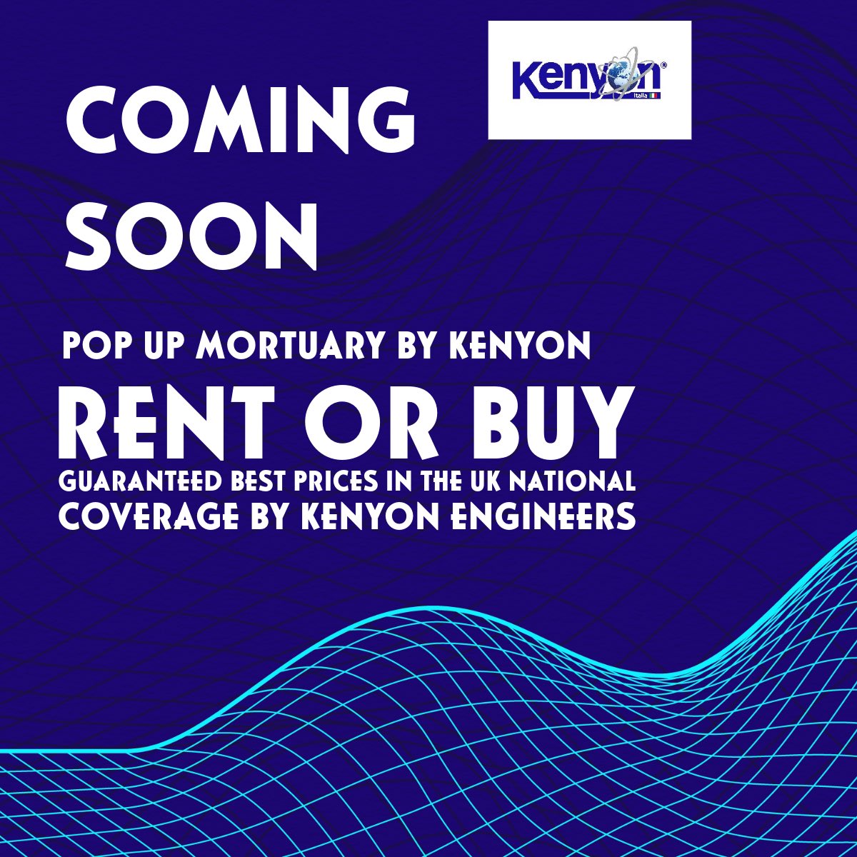 Pop up Mortuary by Kenyon launching soon. Available to Rent or Purchase and covered by Kenyon Engineers nationally.  Best prices in the UK guaranteed. #mortuaryequipment #popupmortuary