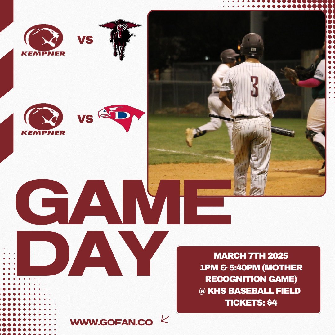 At home for 2 tonight.    6pm is “Mother’s Day in March”.  <a href="/KHSBaseball1988/">Kempner HS Baseball</a> <a href="/KHS_Cougars/">Kempner High School</a>