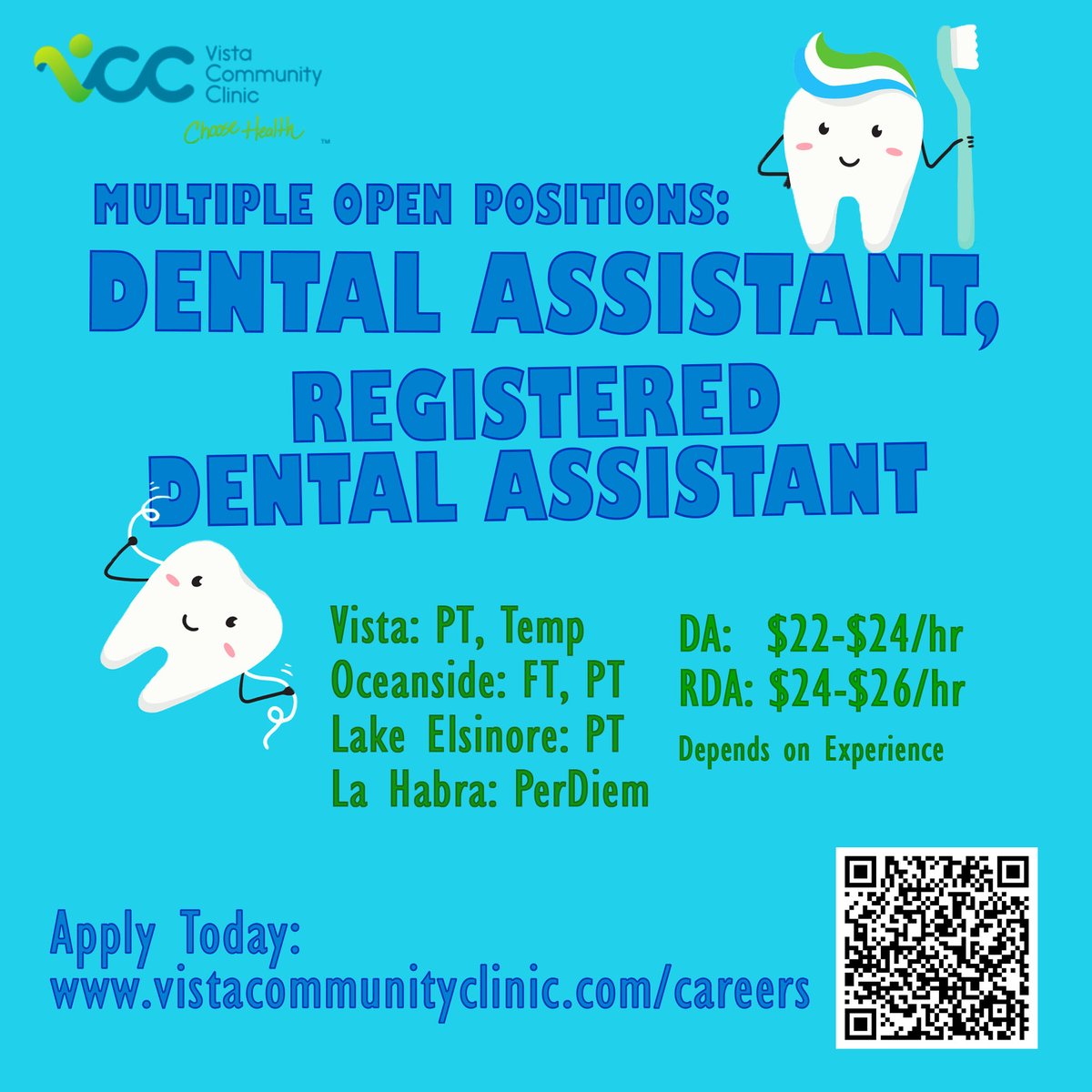 Join our team. Vista Community Clinic is hiring! Click on the link below to see all our open positions and apply today! …ortaln-vistacommunityclinic.icims.com/jobs/search?ss… Vista Community Clinic is an Equal Opportunity Employer. #VCC #ChooseHealth #HiringNow #HealthcareCareers