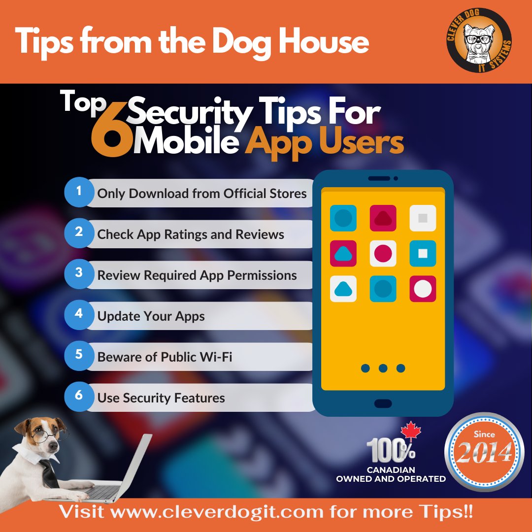 CleverDogIT's tweet image. Need help? Contact us today!
cleverdogit.com
For more IT Tips:
cleverdogit.com/tips
#mobile #mobileapps #mobileapplication #app #application #cybersecurity #tipsfromthedoghouse #techtip #ittips #msp #managedservices #localmsp #cleverdogitsystems #ottawa #canada