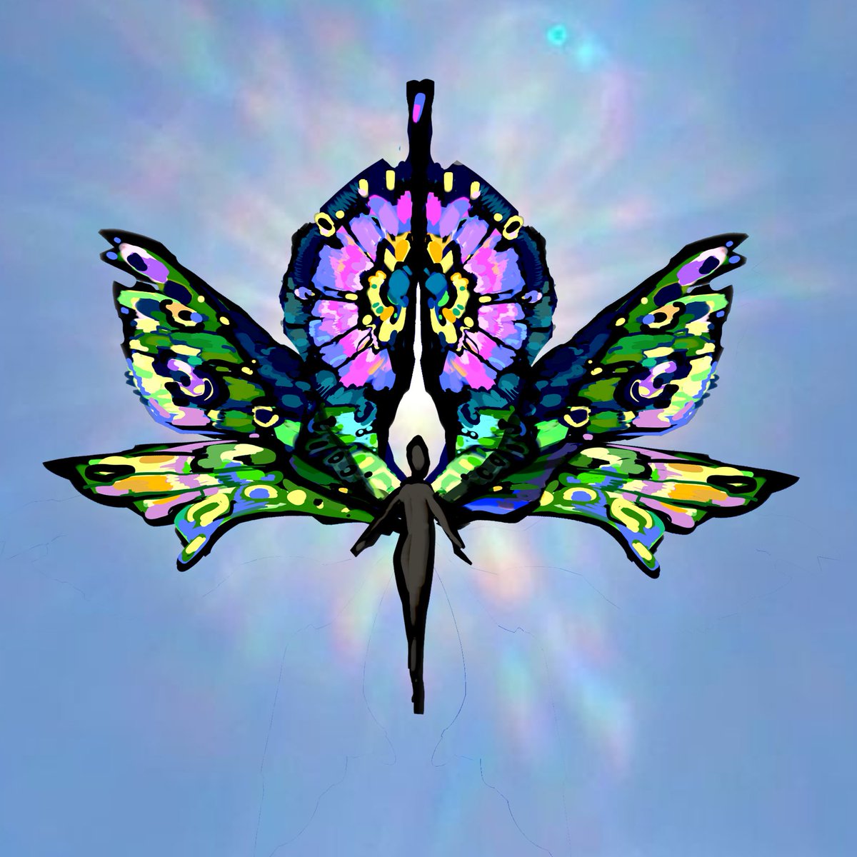BulBusinka's tweet image. I present to you:
Biblical lore inspired angel with dozens of "eyes", insect -like wings AND stained glass effect
(づ。◕‿‿◕。)づ✨