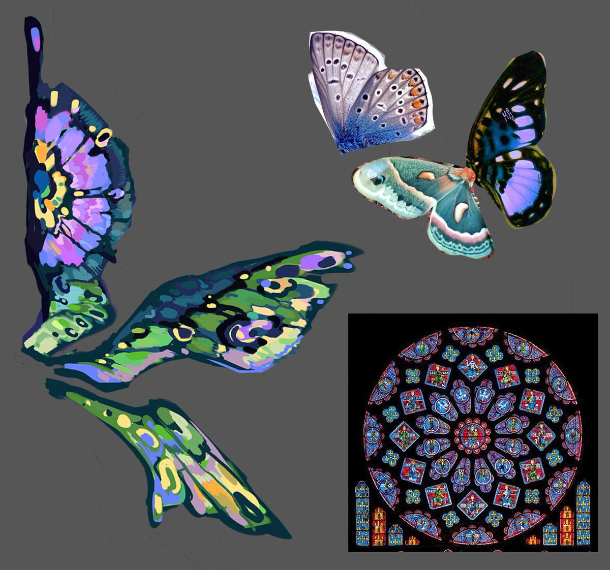 BulBusinka's tweet image. I present to you:
Biblical lore inspired angel with dozens of "eyes", insect -like wings AND stained glass effect
(づ。◕‿‿◕。)づ✨