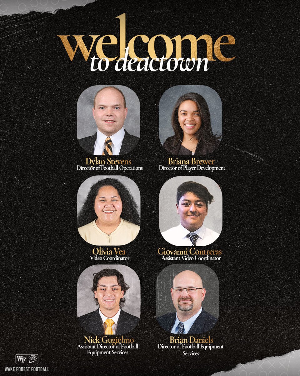 WakeFB's tweet photo. Excited to announce our operations &amp; student-athlete support staff 🎩 

🔗: https://t.co/tZ4r3H2dHU https://t.co/Bs1UTBzagS