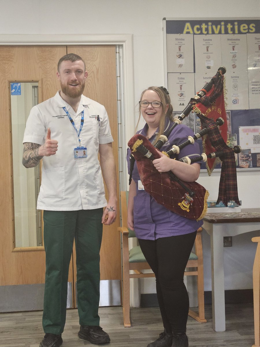 Today on <a href="/SkylarkLSCFT/">Skylark</a> we said goodbye to our fabulous ot student Mike 😢 we had a fantastic afternoon of music,bagpipes and 💃 👯‍♂️ <a href="/LucytheOT/">Lucy</a> <a href="/megalison99/">Meg</a> <a href="/Genzi1986/">Gemma swallow</a> <a href="/SophieMc1991/">Sophie Holdsworth</a> <a href="/GornallAnn/">Clare Gornall</a>