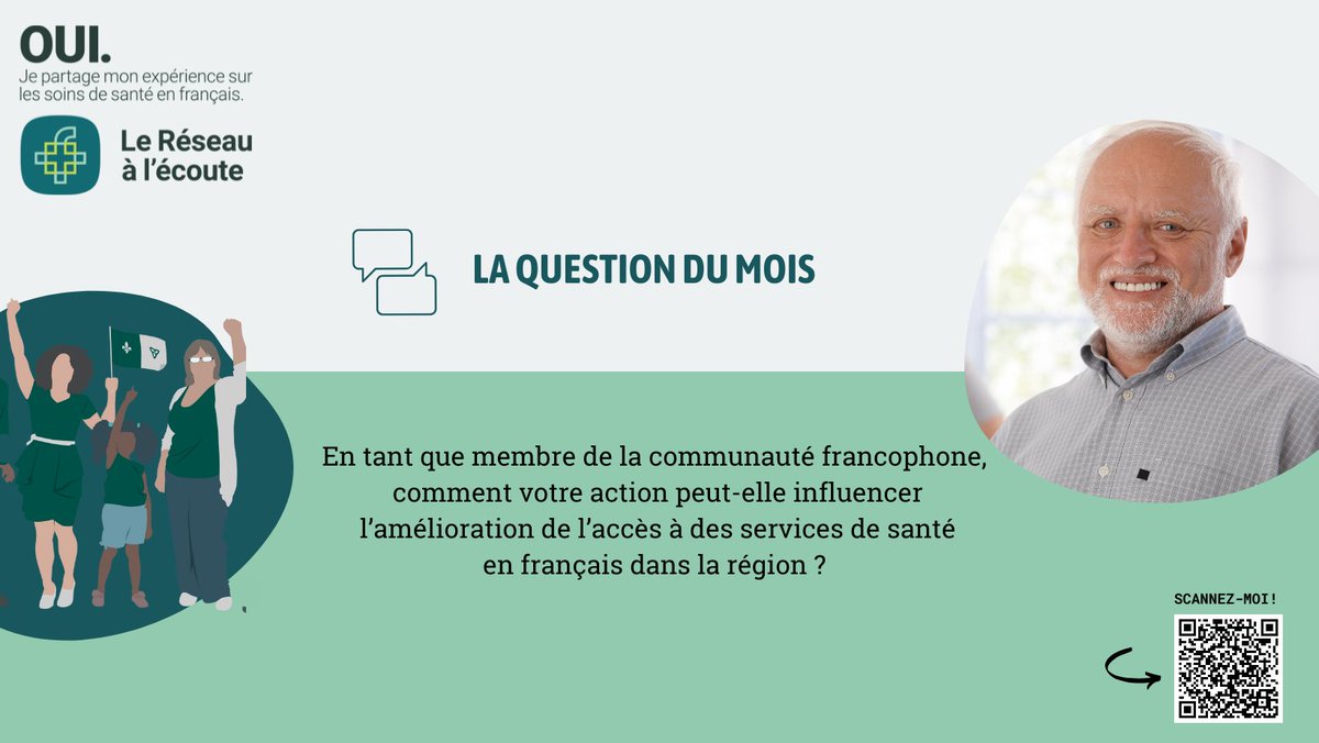 Ce mois-ci, en l'honneur du Mois de la Francophonie, réfléchissons à l'impact de nos actions sur l'accès aux services de santé en français. Comment pouvez-vous contribuer?

Participez au sondage et faites entendre votre voix : bit.ly/3F87fDc

#moisdelafrancophonie