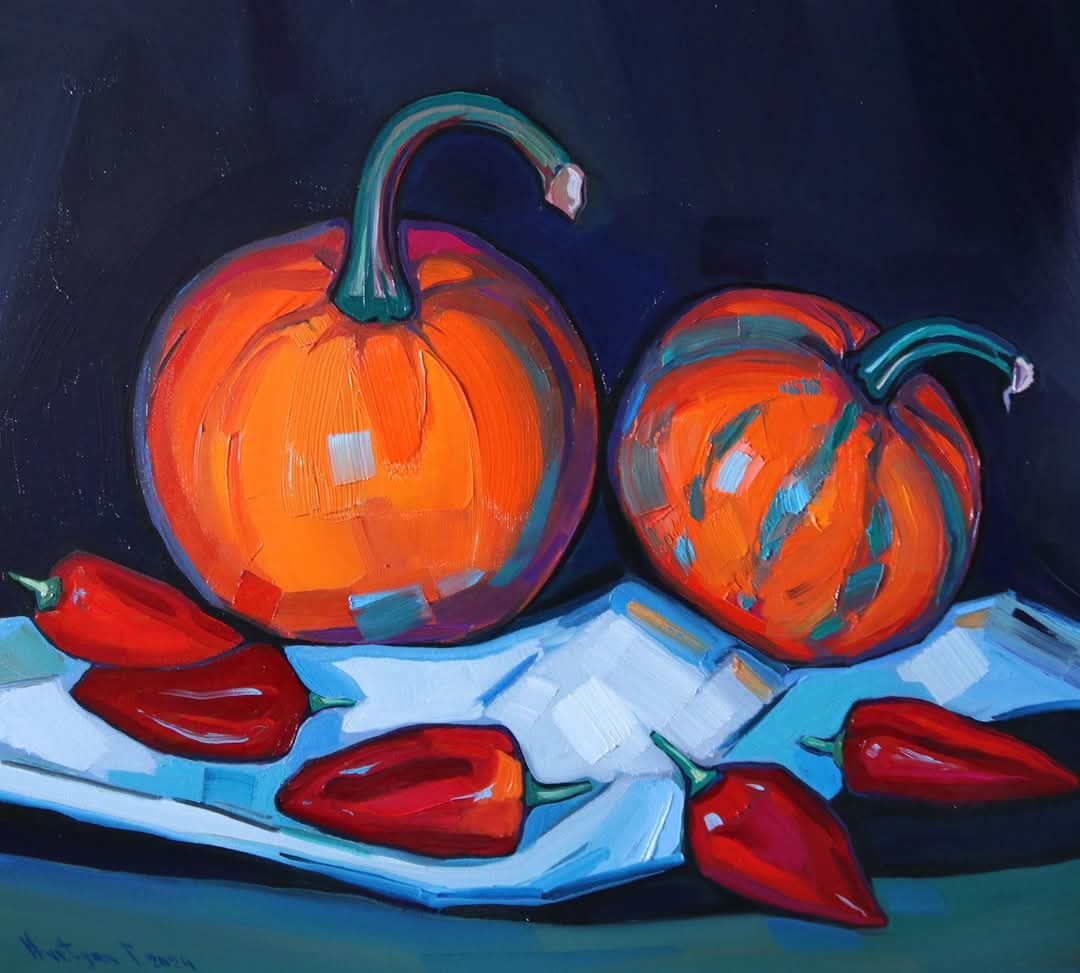 ✅ Available 
Still life 50x55cm oil on canvas