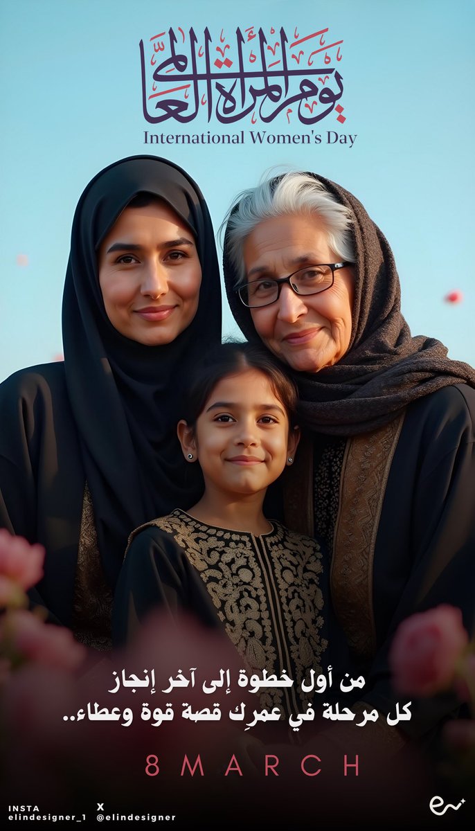 المرأة كيان من نور وقوة تنبض بالحياة وصانعة للمعجزات..🤍

#يوم_المراه_العالمي 
#ForAllWomenAndGirls