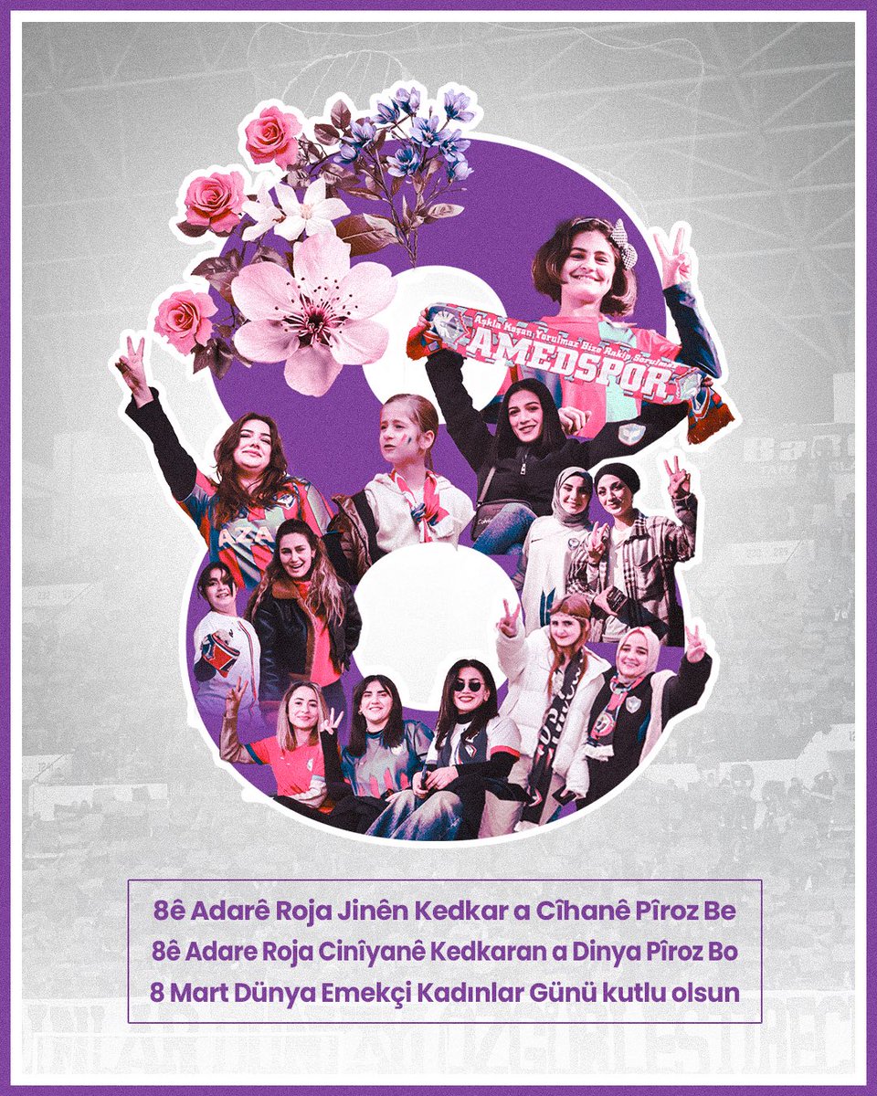 8ê Adarê Roja Jinên Kedkar a Cîhanê Pîroz Be 💜
•
8ê Adare Roja Cinîyanê Kedkaran a Dinya Pîroz Bo 
•
8 Mart Dünya Emekçi Kadınlar Günü kutlu olsun
