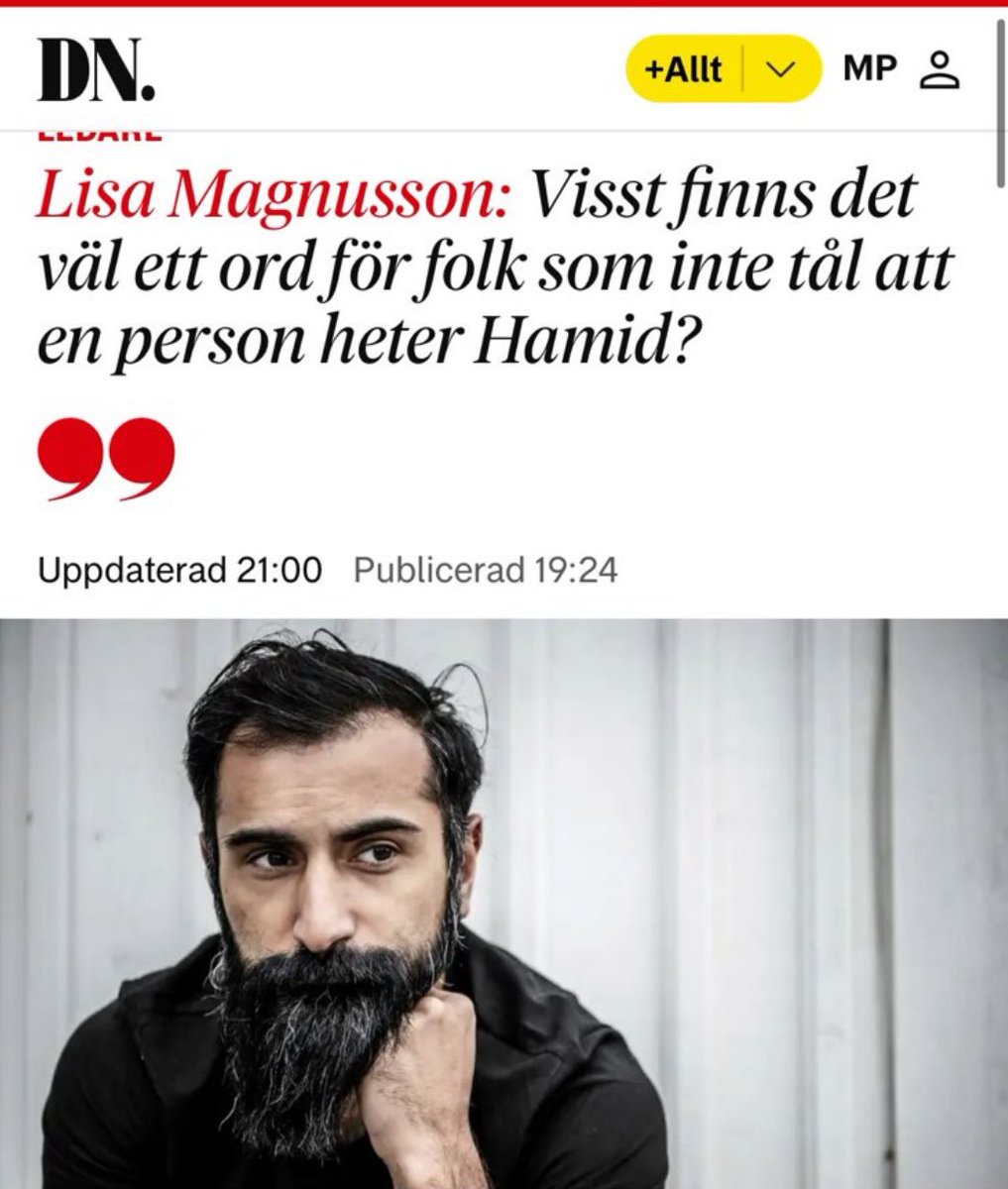 hanifbali's tweet image. Min bror heter Hamid.

Min morbror heter Hamid.

Den 16-åriga killen på mitt HVB-hem som med egna pengar tog mig på bio för att se Space jam när jag var 10 år heter Hamid.

Jag var först av alla större konton här på X, 30 minuter efter att jag publicerade min fråga om hur…