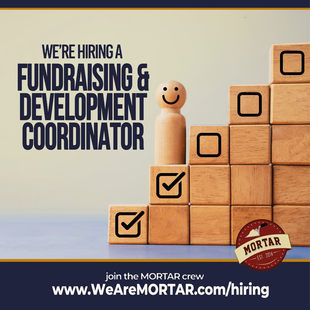 Work with us! MORTAR seeks a Development Coordinator to support the organization’s fundraising and development initiatives. This role will assist in building relationships with donors, maintaining donor engagement, and supporting grant and campaign management.