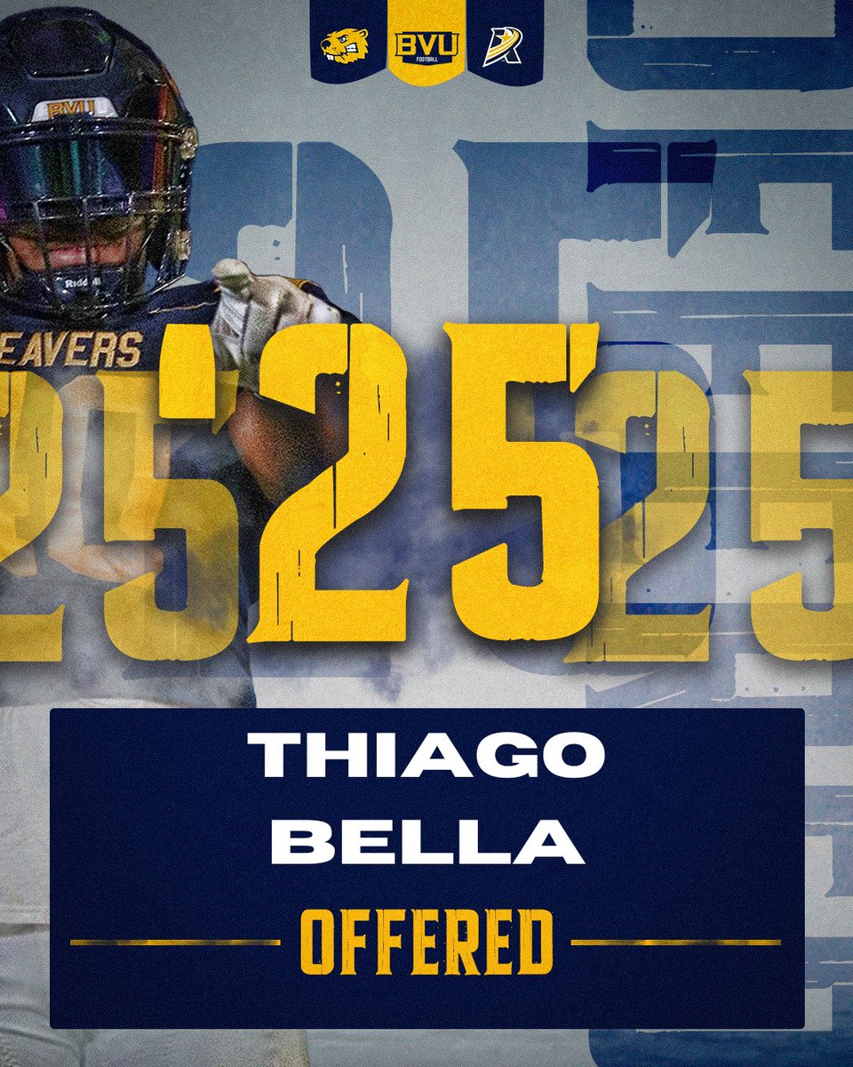 Thiago Bella (@117bella1) on Twitter photo Blessed to announce I have received an offer from Buena Vista University.
<a href="/CoachTowns_LAVC/">Lester Towns</a> <a href="/9CoachWest9/">Coach Stanley “West” Burrage</a> <a href="/ValleyCollegeFB/">Los Angeles Valley College Football</a> <a href="/coach__Louie/">louie cervantes</a> <a href="/FBCoachMully/">Coach Craig Mulligan</a> <a href="/CoachTimWest/">Coach Tim West</a> <a href="/coachnickwalker/">Nicholas Walker</a> <a href="/CoachRethman/">Tom Rethman</a> Blessed to announce I have received an offer from Buena Vista University.
<a href="/CoachTowns_LAVC/">Lester Towns</a> <a href="/9CoachWest9/">Coach Stanley “West” Burrage</a> <a href="/ValleyCollegeFB/">Los Angeles Valley College Football</a> <a href="/coach__Louie/">louie cervantes</a> <a href="/FBCoachMully/">Coach Craig Mulligan</a> <a href="/CoachTimWest/">Coach Tim West</a> <a href="/coachnickwalker/">Nicholas Walker</a> <a href="/CoachRethman/">Tom Rethman</a>