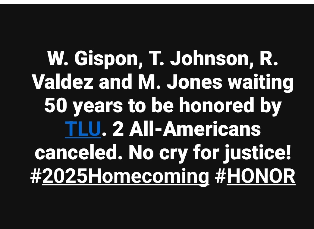Where are the Captains from the TLC 1974 and 1975 National Championship teams that threw their teammates under the bus?
#HonorAndRemember <a href="/TLUAlumni/">TLU Alumni</a> <a href="/tluathletics/">TLU Bulldogs</a> #justice #pride <a href="/dw_dwr/">DW Rutledge</a>