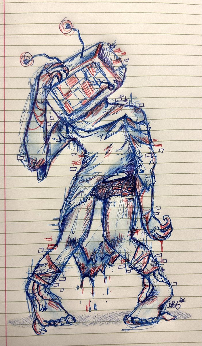 Springy_failia's tweet image. Hey guys! Sorry it’s been so longe since I’ve posted, life has gotten so busy and I’ve just gone through probably the worst art block I’ve ever had 🥲

But forcing myself to draw something in pen helped rid of my perfectionism, and look what I’ve done!!! 
 #tvhead