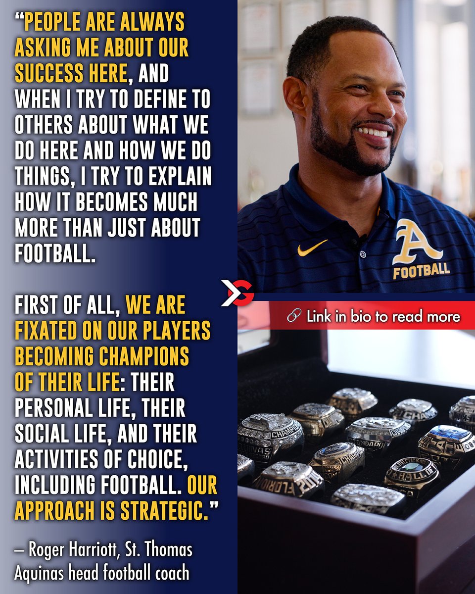 ITG Next (@itgnext) on Twitter photo St. Thomas Aquinas High School head football coach Roger Harriott loves talking about the blueprint that has brought success to the South Florida power, but if you think it’s just about football, you’re in for a surprise.
Read more 👇
itgnext.com/st-thomas-aqui…
<a href="/STA_Football/">Aquinas Football</a> St. Thomas Aquinas High School head football coach Roger Harriott loves talking about the blueprint that has brought success to the South Florida power, but if you think it’s just about football, you’re in for a surprise.
Read more 👇
itgnext.com/st-thomas-aqui…
<a href="/STA_Football/">Aquinas Football</a>