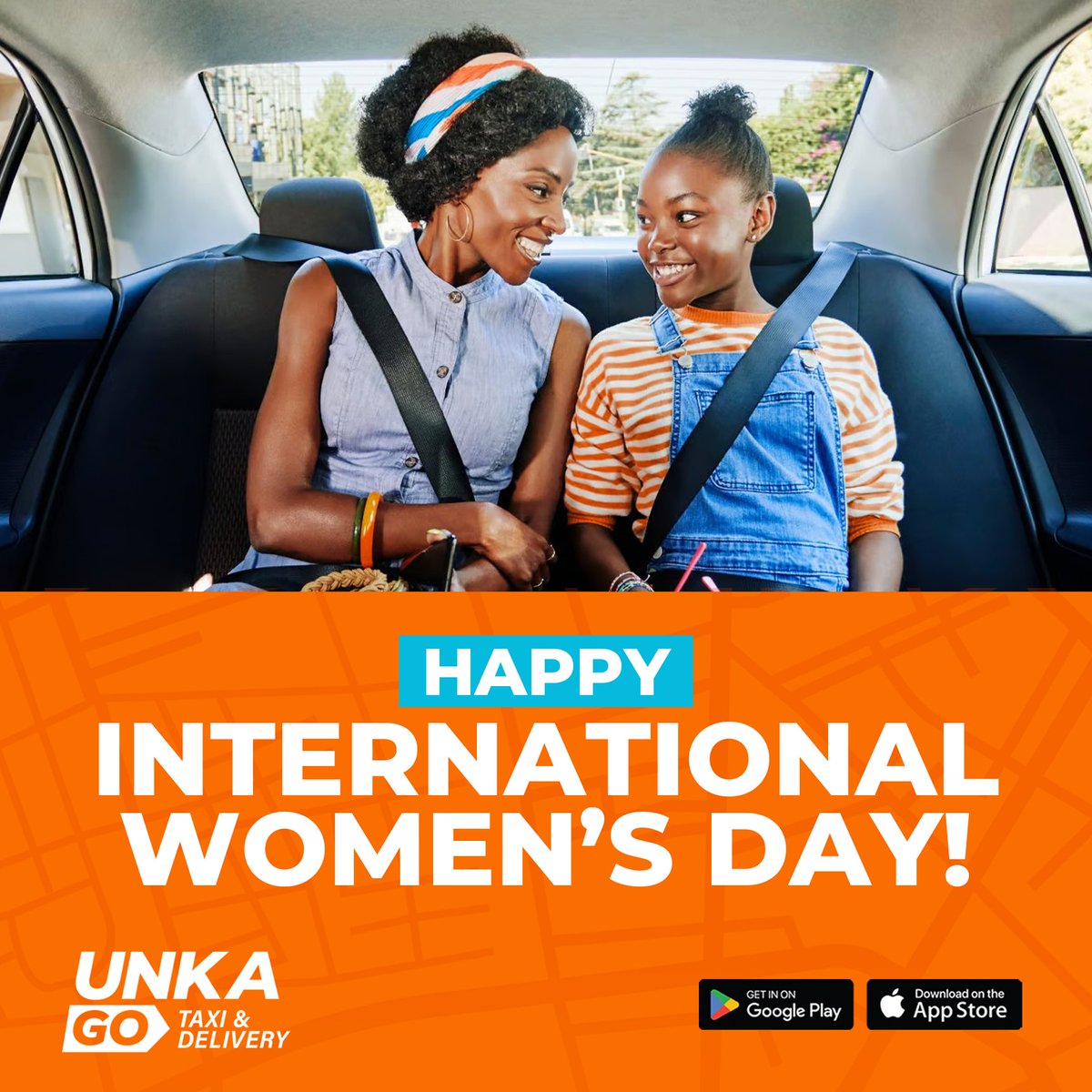 unka_go's tweet photo. Here’s to the women who inspire and lead every day!

🧡 Go local, go everywhere with Unka-Go 🇿🇲🚕

#UnkaGo #WomensDay #IWD #Zambia #Taxi https://t.co/5I99sxq5By