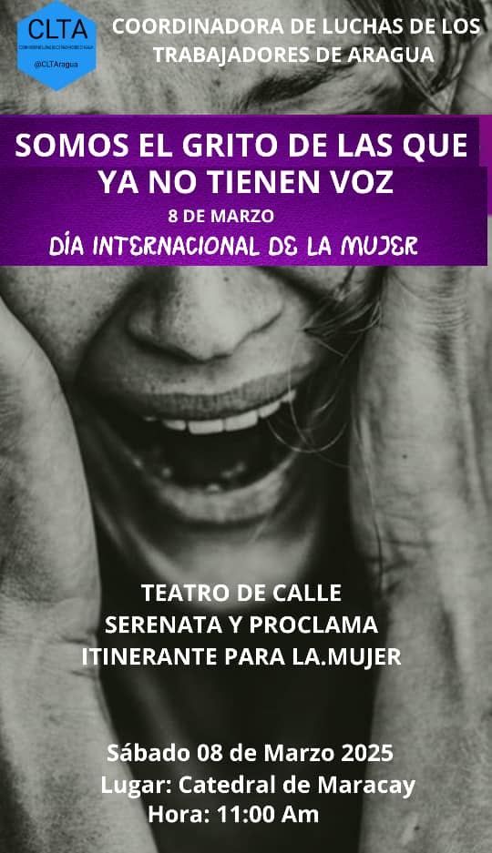 #8Marzo #Diadelamujer las trabajadoras de #Aragua ofrecemos teatro de calle y serenata contra la #ViolenciaDeGénero por el amor a la familia #Maracay #7marzo2025 #7Marzo #8marzo2025 #NiUnaMás #NiUnaMenos