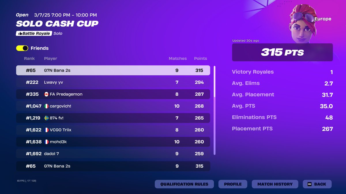 QUAL FIRST SOLO CC WITH NEW PC @Gen7Even