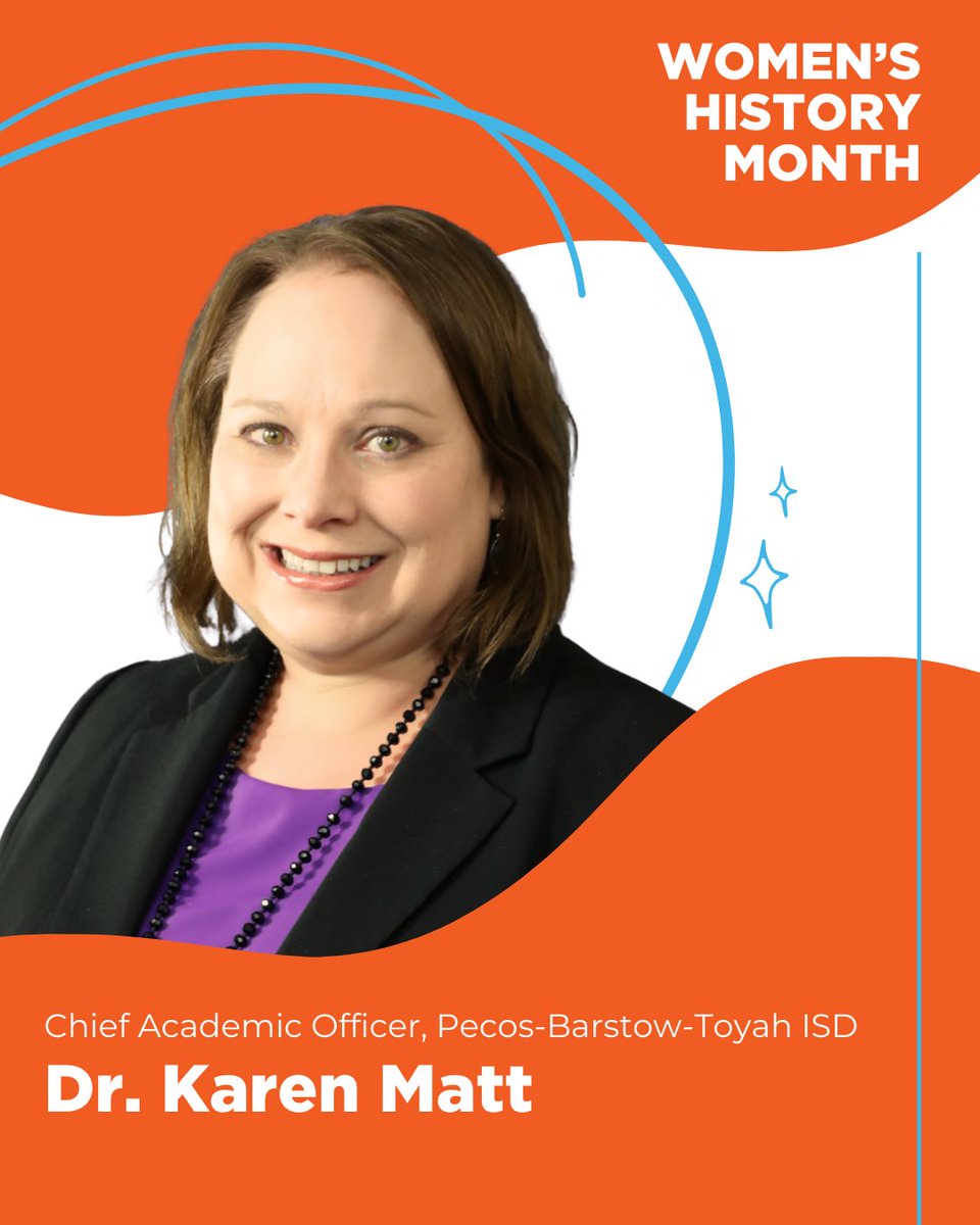 This month, we celebrate the women shaping the future of Texas public education. From classrooms to boardrooms, their leadership, passion, and impact are building stronger schools and brighter futures.

Today, we recognize Dr. Karen Matt, Chief Academic Officer of