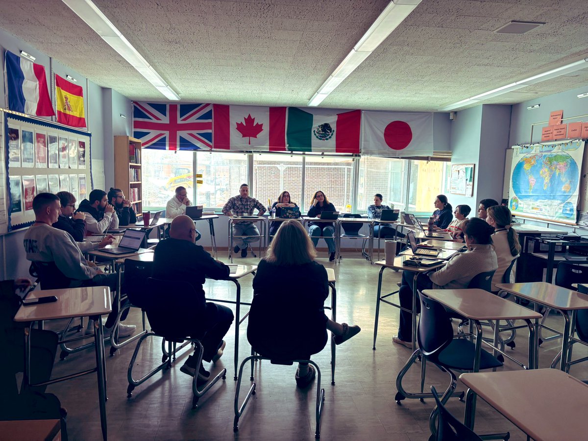JAnconaLHS's tweet photo. LHS Professional Learning Teams engaged in powerful data-driven discussions and shared valuable data tools - all to achieve greater levels of student success! Exciting progress happening at Liverpool High School! #LiverpoolPLCInAction https://t.co/vVbS46GNUt