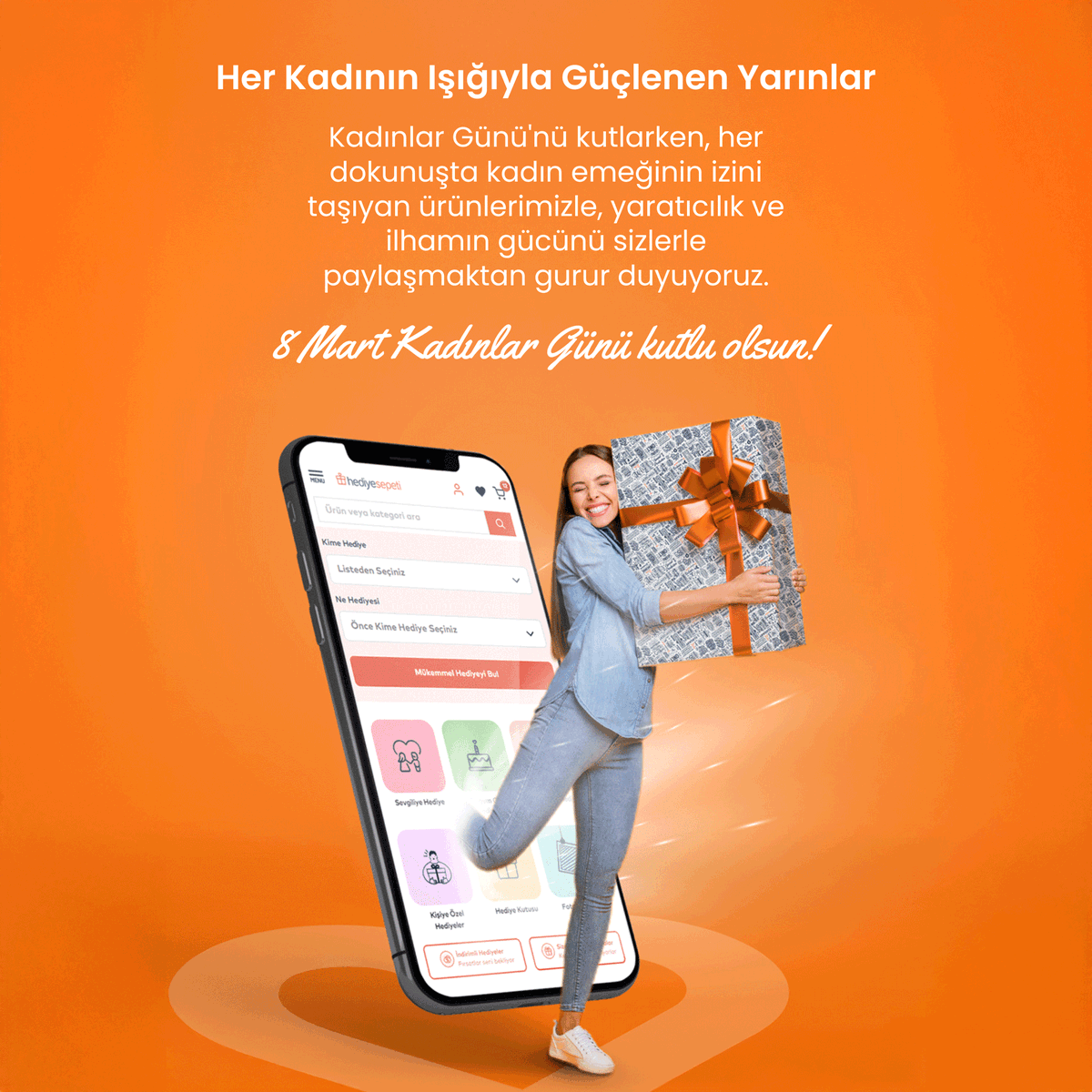 Kadınlar Günü’nü, her detayında kadın emeğinin ve yaratıcılığının izlerini taşıyan hediyelerimizle kutluyoruz 🧡 HediyeSepeti olarak, sevgi ve ilham dolu kadınlarımızın günü kutlu olsun diyoruz 💪🏻