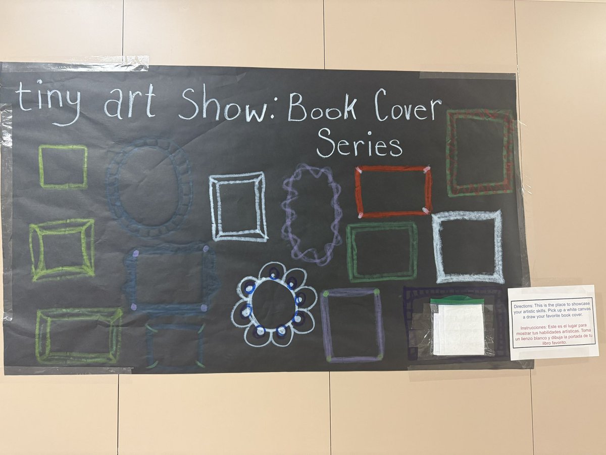 Elisa Gutierrez (@math_egutierrez) on Twitter photo 📚✨ Coming Soon! ✨🎨
Our students’ book cover art will soon be on display in the Tiny Art Show at the library! Stay tuned to see their creativity bring books to life! <a href="/MarcellaES_AISD/">Marcella Elementary</a> <a href="/aldinelibraries/">Aldine ISD Libraries</a>
#TinyArtShow #StudentArtists #LibraryMagic 📚✨ Coming Soon! ✨🎨
Our students’ book cover art will soon be on display in the Tiny Art Show at the library! Stay tuned to see their creativity bring books to life! <a href="/MarcellaES_AISD/">Marcella Elementary</a> <a href="/aldinelibraries/">Aldine ISD Libraries</a>
#TinyArtShow #StudentArtists #LibraryMagic