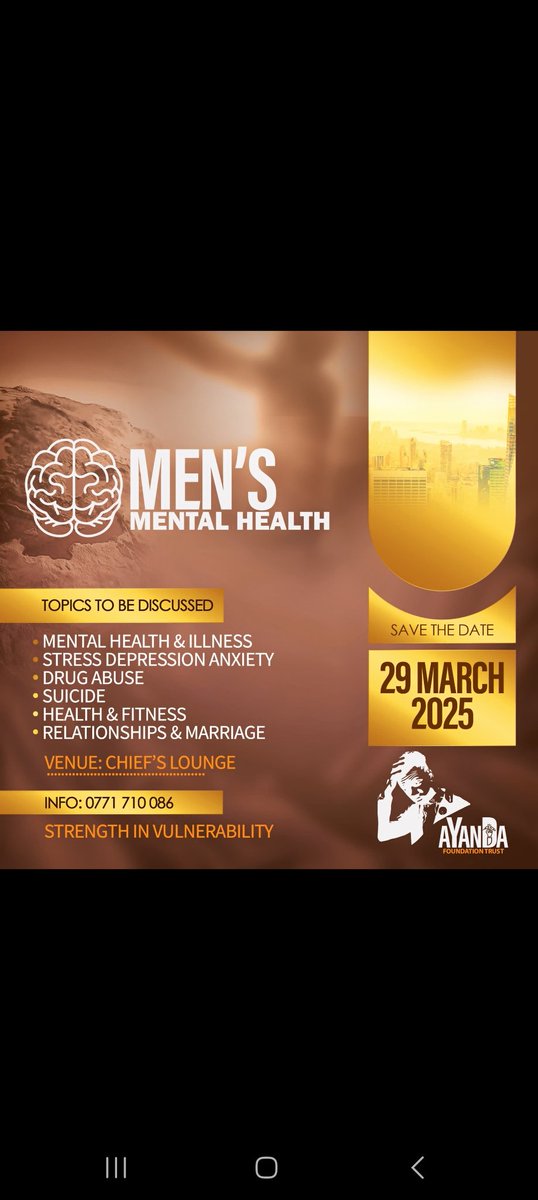 To All Men 
* Having Suicidal thoughts 
* Feeling lost and Unappreciated
* No one to talk to 
* Feeling as if the World is Crushing down on you
You Are Not Alone
It's Ok to Not Be Ok 
Don't Suffer In Silence