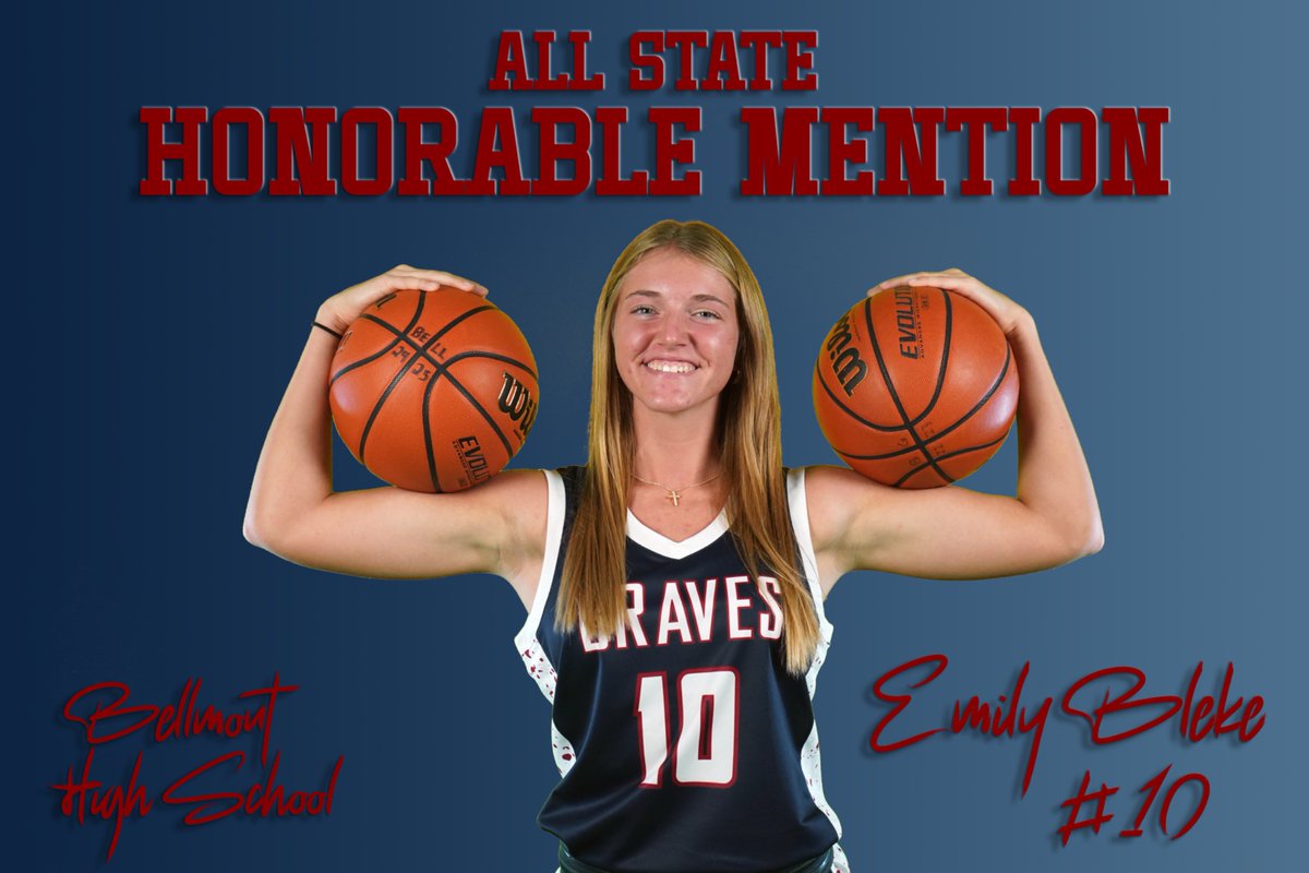 Congrats Emily Bleke on being named Honorable Mention All-State!!